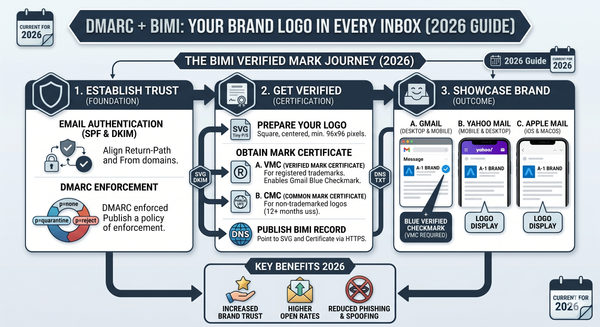 DMARC + BIMI: Show Your Brand Logo in Gmail, Yahoo & Apple Mai